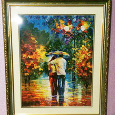 Работа «"Романтическая прогулка" по мотивам картины Л. Афремова»