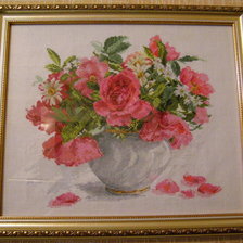 Работа «Розы и ромашки»