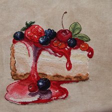 Работа «Чизкейк с ягодами»