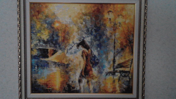 Работа «Девушка род дождём. Афремов»