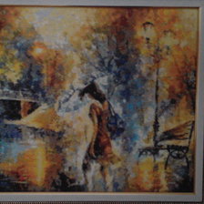 Работа «Девушка род дождём. Афремов»