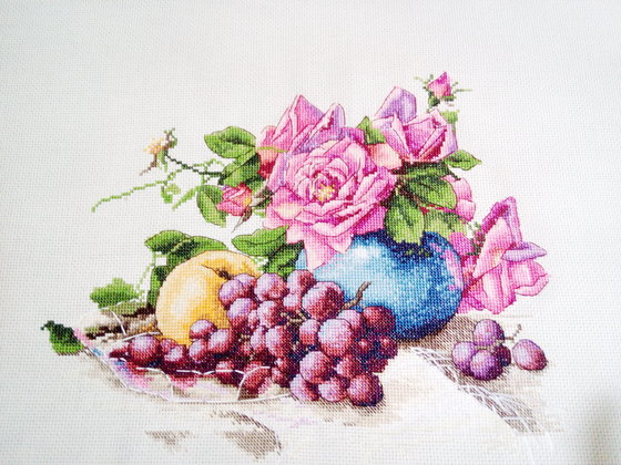 Работа «Натюрморт с виноградом»