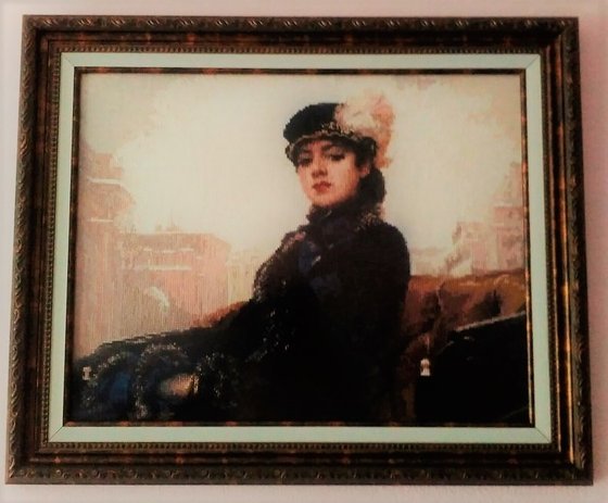 Работа «Незнакомка по картине И.Крамского.»