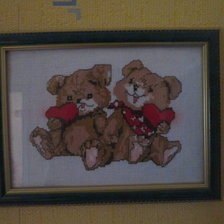 Работа «Влюбленные мишки»