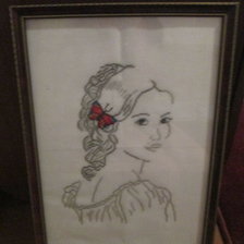 Работа «Девушка с бабочкой»