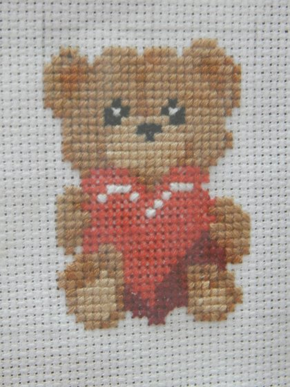 Работа «Мишка с сердечком»