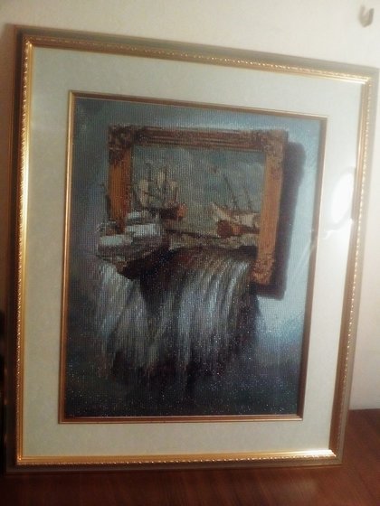 Работа «кораблики в раме»