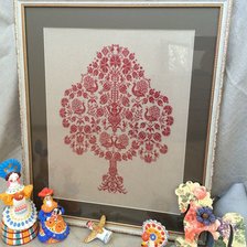 Работа «Дерево с павлинами - на счастье»