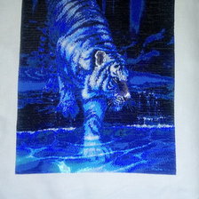 Работа «Тигр в воде (бисер) По набору А.Токаревой»