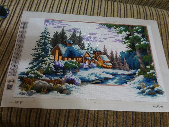 Работа «вышивка в технике алмазная живопись»