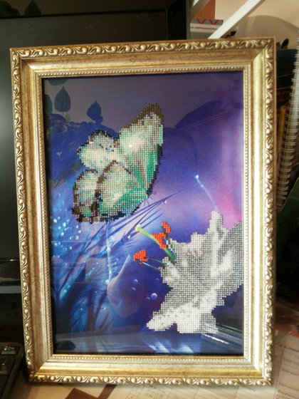 Работа «лилия и баочка»