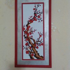 Работа «Сакура в технике алмазная вышивка»