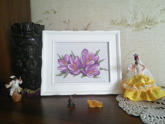 Работа «Весенние цветочки крокусы»