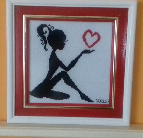 Работа «Робота моей дочери на день св.Валентина..»