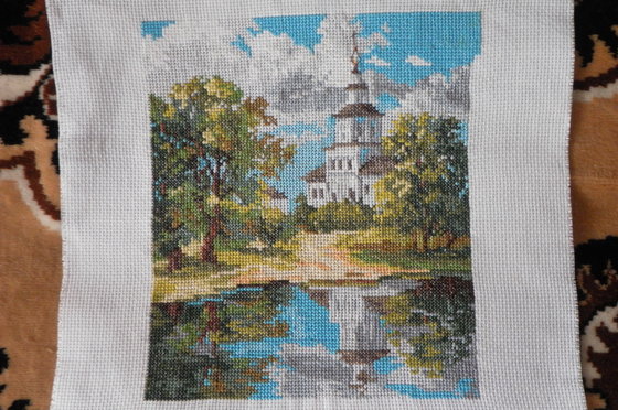 Работа «Храм у пруда»