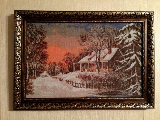 Работа «Зимний закат»