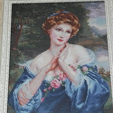 Работа «Девушка с розами»