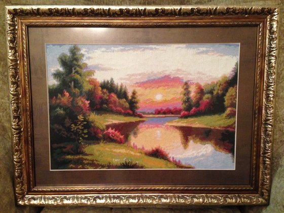 Работа «Розовый закат»