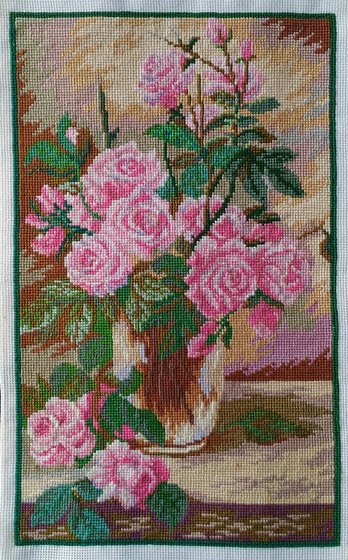 Работа «Розовые розы»