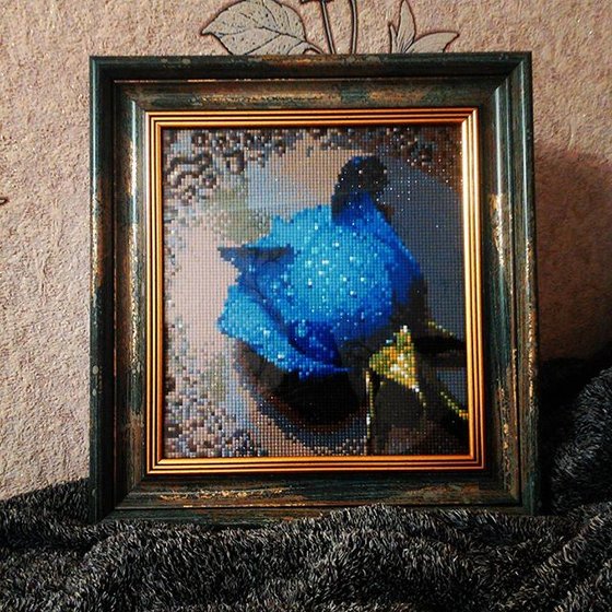 Работа «Алмазная вышивка "Синяя роза"»