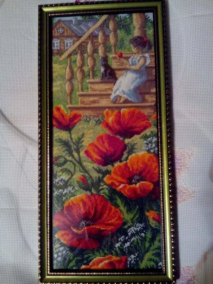 Работа «маки у крыльца»