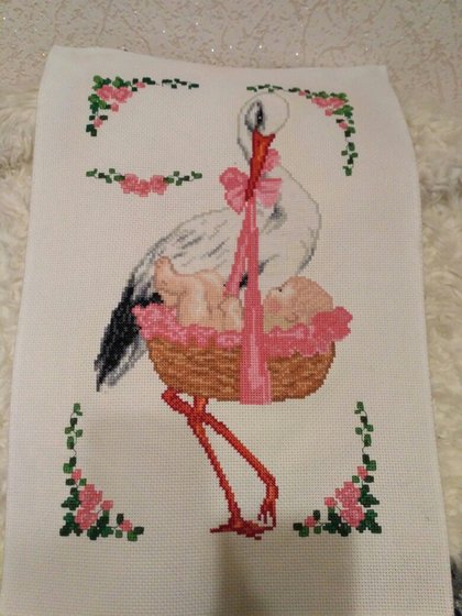 Работа «Аист с Ребенком)))»