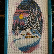 Работа «Зимняя ночь... (апрель 2017)»