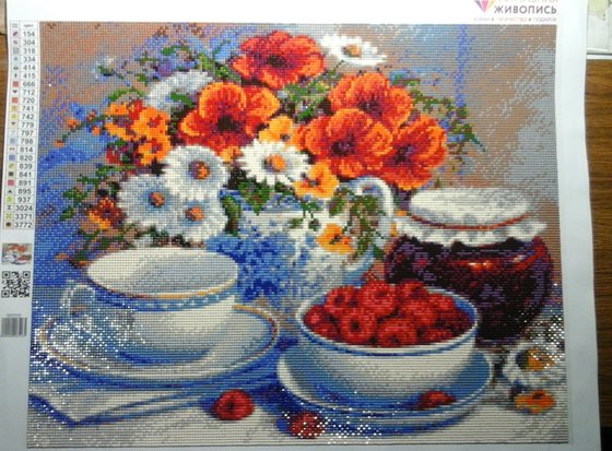 Работа «малиновое варенье в алмазной технике»