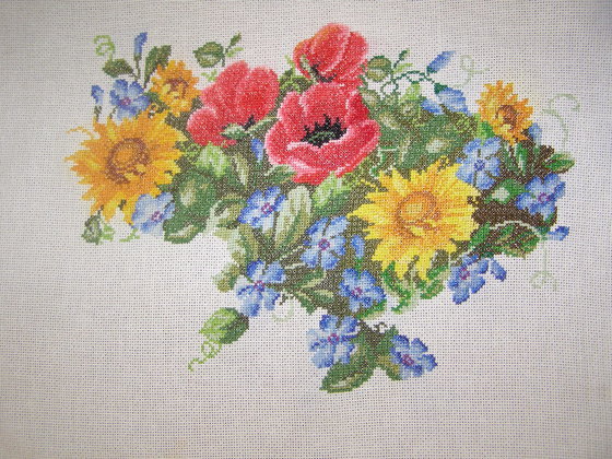 Работа «Украина из цветов»