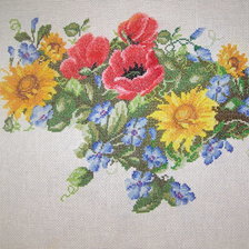 Работа «Украина из цветов»