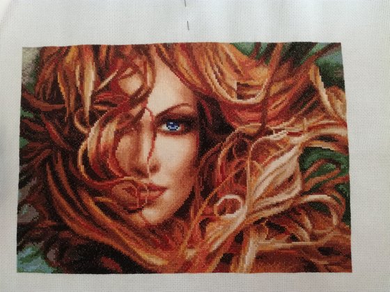 Работа «Девушка, по мотивам картины А.Брагинского»