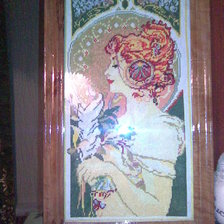 Работа «дама с пером»