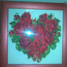 Работа «сердце из роз»
