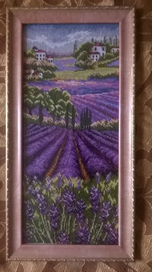 Работа «"Лавандовое поле" в рамке»