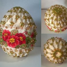 Работа «пасхальное яйцо. Примулы»