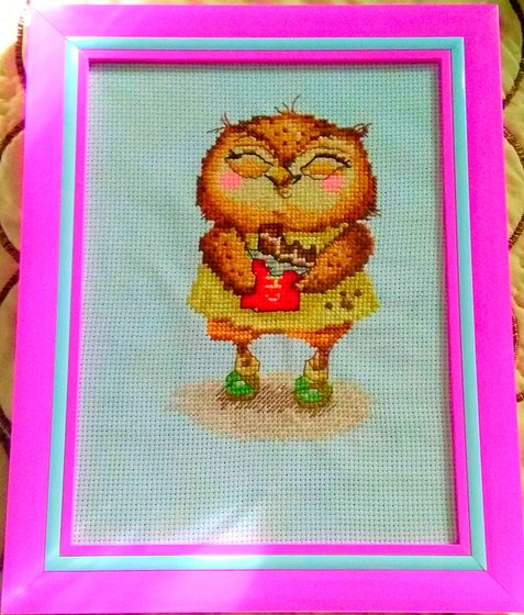 Работа «Набор для вышивания «Шоколадные дольки в серебряной фольге»»