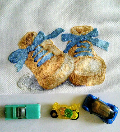 Работа «Метрика батиночки для мальчика»