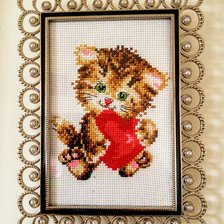 Работа «Котёночек в рамочке»