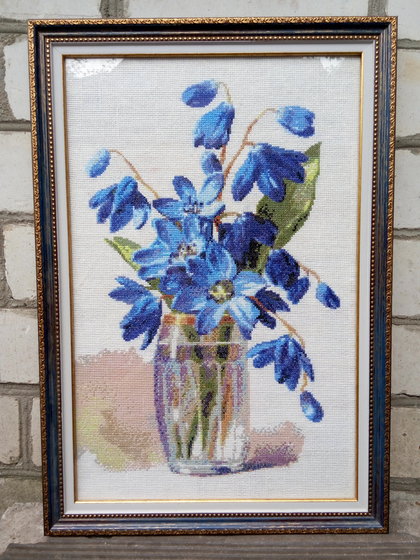 Работа «Голубой букетик»