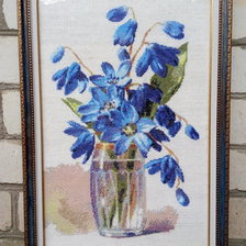 Работа «Голубой букетик»