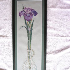 Работа «Панно ирис в вазе»