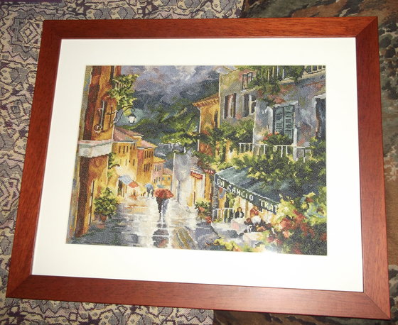 Работа «Вечерний город - в рамке. )).»