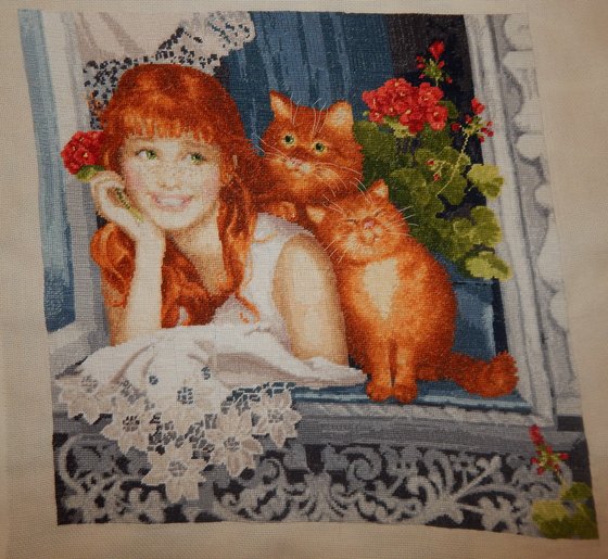 Работа «золотое руно,"Рыжие",45 цветов ,18 блендов»