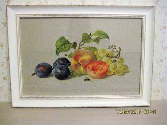 Работа «Сливы с персиком»