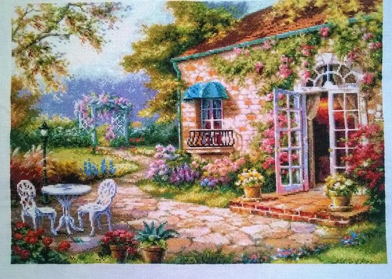 Работа «Цветущий сад. схема Белоснежка. пока не оформлена.»