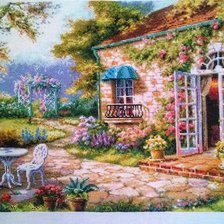 Работа «Цветущий сад. схема Белоснежка. пока не оформлена.»