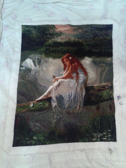 Работа «девушка у воды»