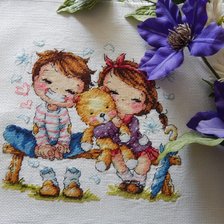 Работа «Любовь -это..... 20 х 20,23 цвета»