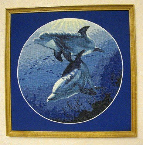 Работа «Пара дельфинов»