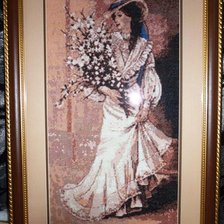 Работа «дама с букетом»